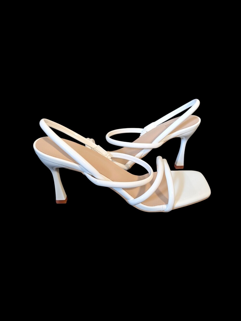 White Stiletto Sandals